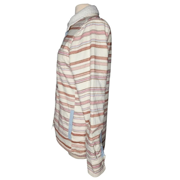 Orville Multicolir Sherpa Fleece Lined Shirt Jacket Shacket Size Small - Picture 6 of 16